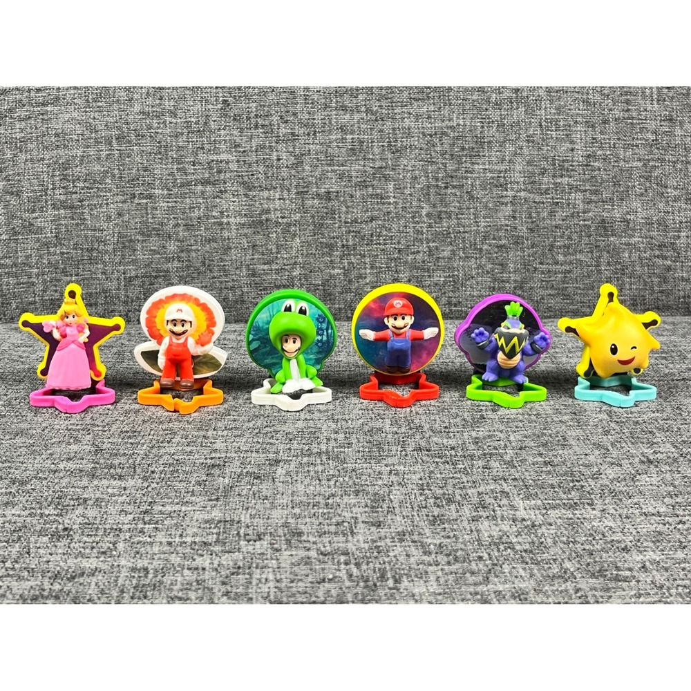Nintendo Super Mario Galaxy 2026 McDonald's Character Figure Set LOT OF 6